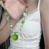 Paraíso de Manzanas~Collar de Manzana Verde Bosque Niña Linda Aspecto Elegante Dulce Temperamento Más Fácil de Combinar Cadena para Clavícula