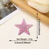 Parche Bordado de Estrella de Cinco Puntas con Purpurina de Nuevo Estilo, Accesorios de Ropa y Equipaje de Venta Caliente Transfronteriza, Parche Decorativo Termoadhesivo
