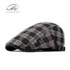 Boné de Baseball Moda Estilo Coreano para Mulheres, Boina Fina Respirável Primavera e Verão para Homens, Boné Britânico Retro Forward, Chapéu de Artista, Tendência
