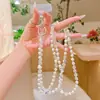 Cordón para Teléfono con Colgante de Corazón Cruzado para Mujer, Moda Minimalista, Estilo Fresco, Cadena Larga, Estilo Nórdico