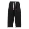 Pantalones de lana de cordero para hombre para otoño e invierno, pantalones de algodón cálidos con forro polar extra, pantalones deportivos casuales rectos engrosados, pantalones largos holgados
