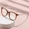 Gafas de Lectura Ultraligeras, Monturas de Gafas Coreanas Anti-Luz Azul, Moda Transfronteriza de Lente Único con Montura Grande, Color Té Fresco, Gafas de Lectura para Cara Grande