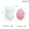 Conejo de Pascua Huevo DIY Vela Molde de Silicona Huevo de Pascua 3D Hecho a Mano Aromaterapia Flor Molde de Yeso