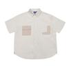 Marca Americana de Moda Masculina Northern Limit 2025 Verão Novo Patchwork Trabalho Camisa de Manga Curta Masculina Solta Bloco de Cores
