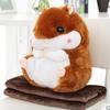 Almofada Cobertor Hamster Fofo Almofada para Carro Colcha Almofada de Dupla Finalidade Colcha Grande para Ar Condicionado Presente de Feriado Atacado