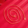 Collar de Oro Arena Vietnamita para Mujer Verano Colgante Duradero Cadena Clavícula Latón de Alta Gama Joyería Artificial Genuino