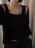Camisola de Algodón Puro con Almohadillas de Sujetador Integradas, Sin Aros, Cómoda, Versátil, Adelgazante, Top Sexy, Ropa Interior, Chaleco sin Mangas