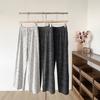 Calça Casual Reta de Cintura Alta Cinza Escuro com Caimento Vertical para Mulheres 2025 Outono Novo Coreana Versátil Peça de Roupa Externa Calça Longa Tendência