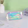 Estilo Ins Bolsa Cosmética Colorida Láser Bolsa de Tocador Transparente de PVC Bolsa de Gelatina Bolsa de Almacenamiento de Belleza Bolsa de Gelatina Logo Personalizado