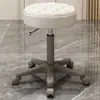 Taburete de belleza con ruedas, taburete de silla de salón de belleza para técnico de uñas, silla de trabajo grande con ruedas de altura ajustable retráctil