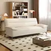 Gato arañando sofá cama de cuero de doble propósito simple moderno sala de estar de apartamento pequeño alquiler oficina sofá plegable