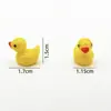 Mini Pato Simulación Resina Animal Pequeño Dibujos Animados Accesorios para el Cabello Hecho a Mano DIY Accesorios de Pegamento de Crema Pequeños Adornos Estéreo