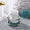 Caixa de Armazenamento para Porta-Copos de Resina Cristal com Papoula Molde de Silicone Porta-Copos Redondo Listrado Conjunto de Armazenamento Molde de Silicone