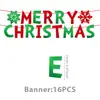 Set de Decoración para Fiesta Navideña Banner MerryChristmas Adornos Espirales Bolas de Panal Abanicos de Papel Arreglos Florales