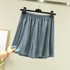 Shorts de Dormir Caseros Adelgazantes de Cintura Alta para Mujer, Pantalones Sueltos de Pierna Ancha de Color Sólido Delgados, Estilo Casual Japonés y Coreano