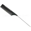 Peine de Cola para Sección de Peinado, Fibra de Carbono, Antiestático, Resistente a Altas Temperaturas, Dientes Finos, Herramienta Profesional de Peinado para Secciónar y Levantar