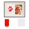 Suporte de exibição de porta-retrato de madeira para lembrancinhas de animais de estimação transfronteiriças, para patas de cachorro e gato, porta-retrato comemorativo de impressão de mãos e pés DIY, atacado