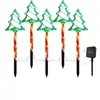 Luces LED para árbol de Navidad transfronterizas, luces de suelo 5 en 1, luces ambientales decorativas para patio exterior, jardín y césped de Navidad