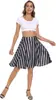 Falda HDE para mujer, falda de longitud media, falda de patinaje, hasta la rodilla, de cintura alta, con estampados interesantes