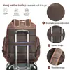 Mochila de Couro Crazy Horse Masculina de Grande Capacidade para Negócios e Uso Diário Couro Bovino de Primeira Camada Multifuncional Mochila para Computador de 17 polegadas Venda por Atacado