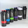Taza para batidos deportivos de proteínas multicapa, vaso de plástico para agua con agitador, taza para batidos portátil de gran capacidad
