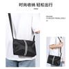 Bolso de hombro portátil para estudiantes, bolso de mensajero de gran capacidad para todo tipo de combinaciones, bolso de viaje a rayas de moda, bolso de almacenamiento para viajeros