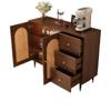 Aparador Francês Moderno Simples Gabinete de Armazenamento em Rattan Casa Restaurante Armário de Chá Armário de Armazenamento de Cozinha Gabinete Lateral