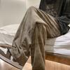 Pantalones casuales teñidos con nudo pesado para hombre, primavera y otoño, marca de moda de calle estadounidense, pantalones casuales rectos con pernera ancha y drapeados sueltos