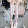 Calcetines hasta la rodilla con lazo, cualquier corte, Medias Blancas de Ballet para Mujer, Estilo Fino de Moda para Chicas Puras