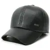 Gorra de invierno para hombre con orejeras de terciopelo y gorra cálida tipo pico de pato para papá y abuelo de mediana edad y ancianos, gorra de béisbol de algodón a prueba de frío para exteriores