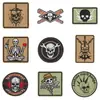 Conjunto de Patches de Tecido Bordados Estilo Caveira Guerreira, Patches Decorativos DIY para Roupas, Sapatos, Chapéus, Bolsas, Etc. Patches de Emblema