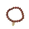 Pulsera Exquisita Versátil de Piedra Dorada con Cuentas, Accesorio de Muñeca en Capas con Borla de Lujo Ligero, Suministro en Stock