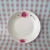 Prato de arroz de cerâmica prato de sopa doméstico prato de impressão simples tigela de cerâmica para macarrão para uso diário doméstico conjunto de louça criativa