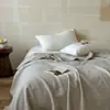 Colcha de Verano Simple de Alta Gama 100% Algodón de Cuatro Capas Teñida en Hilo, Manta para Aire Acondicionado, Manta Chal Informal, Manta Toalla para Siesta