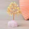 Spot Venda por atacado pó natural base de cristal cascalho fio de cobre fortune tree casa decorações fortune tree