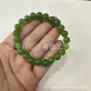Collar de jade de cuarcita verde hielo, alternativa al jade Hetian, collar de pulsera de cuentas redondas verde espinaca, joyería de jade