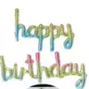 Hermoso globo de feliz cumpleaños de imitación de 16 pulgadas, traje de feliz cumpleaños, paquete de carta de película de aluminio colgante