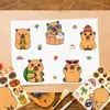 8 Pegatinas de Caras Cambiantes de Capibara para Niños DIY Rasgos Faciales de Capibara Collage de Disfraces Pintura para Jardín de Infancia Juguetes Educativos para Niños