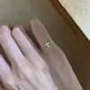 Anillo Personalizado Telescópico Ajustable con Herradura de Pedrería y Cruz en Forma de U de Diseño Exclusivo Anillo Pequeño Exquisito con Cadena para Mujeres