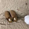 Meias-calças Baotou para Uso Externo Feminino Outono e Inverno 2025 Novos Sapatos com Solado Grosso Estilo Francês Retrô Forrados com Lã