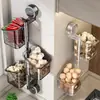 Caja de Almacenamiento para Cebolla, Jengibre y Ajo Estante con Ventosa Montaje en Pared sin Taladro Artefacto de Almacenamiento para Jengibre, Ajo y Huevos