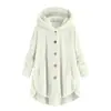 Ebay2026 Invierno Nueva Moda para Mujer Estilo Europeo y Americano Top de Felpa Sin Botones Laterales, Chaqueta de Color Sólido de Marca Irregular de Moda