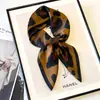 Bufanda Pequeña de Seda de Buen Aspecto Estilo Coreano Versátil a la Moda Primavera y Otoño Bufanda Cuadrada Decorativa para Atar al Cabello o al Bolso Bufanda Fina