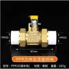 Yuxin PPR Válvula de Bola de Unión Doble de Cobre Completo Válvula PPR 2025 32PPR Válvula de Bola de Unión Doble Válvula de Calefacción Lede Stock