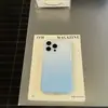 Funda para Teléfono Móvil con Sensación de Piel Degradada Adecuada para iPhone15PROMAX Tendencia 14 Translúcida Mate 13 Agujero Grande 12