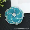 Parche de Tela Exquisito de Alta Gama con Flor de Pedrería 3D Material para Broche Hecho a Mano DIY Accesorios Decorativos para Ropa y Cabello