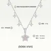 Elemento Popular do Xiaohongshu Colar de Zircônia Estrela Rosa Luxo Acessível Estilo Ins de Alta Qualidade Acessórios de Joias de Nicho para Mulheres