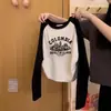2025 Otoño Temprano Nuevo Estilo Otoño/Invierno Camiseta de Manga Larga Raglán para Mujer Capa Interior Capa Base Ajustada Top para Mostrar