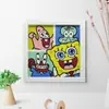 Nova Pintura Diamantada Desenho Animado com Moldura para Crianças Artesanato DIY Adesivos de Diamante Decoração de Quarto Pacote de Material Pasta de Diamante Pontilhada