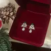 Brincos de Árvore de Natal Brincos de Natal Brincos para Mulheres Outono e Inverno Único Luxo Acessível Nicho de Ponta Novo Estilo Quente 2025